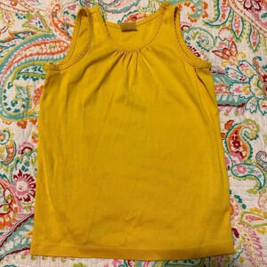 Hanna Andersson bright basics yellow tank like new size 6-7 100% Pima cotton